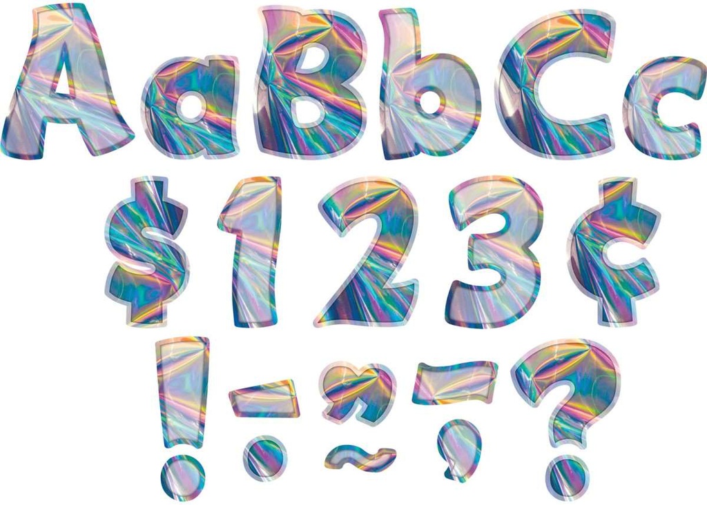 Iridescent Funtastic 4&quot; Letters Combo Pack