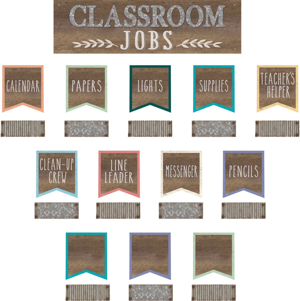 Home Sweet Classroom Classroom Jobs Mini Bulletin Board 21''x6''(53.3cmx15.2cm)(49pcs)