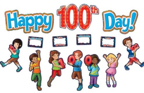 Fireworks Happy 100th Day Bulletin Board 10 kid accents,50 blank accents ,3 little pcs(63pcs)