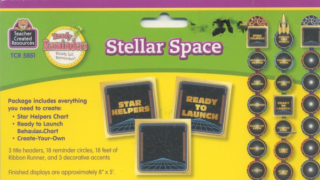 Stellar Space Ready Reminders (8''x5'')(20.3cmx12.7cm)