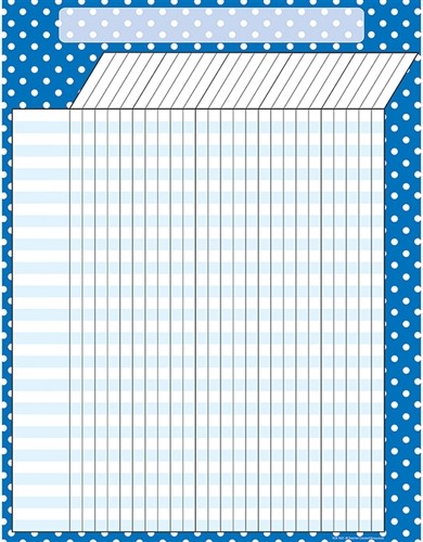 Blue Polka Dots Incentive Chart (55cmx 43cm)