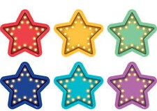 Marquee Stars Spot On Floor Markers 6 Colors Write on / Wipe off (10cmx 10cm)(12 pcs)