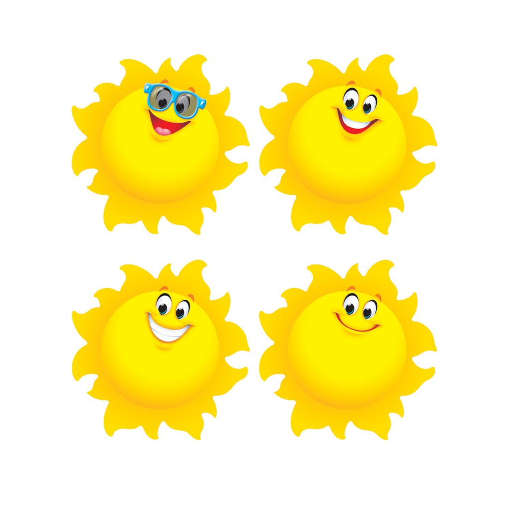 Suns Mini Accent Variety pk 4 designs / 9 of each 3''(7.5cm)(36 pcs)