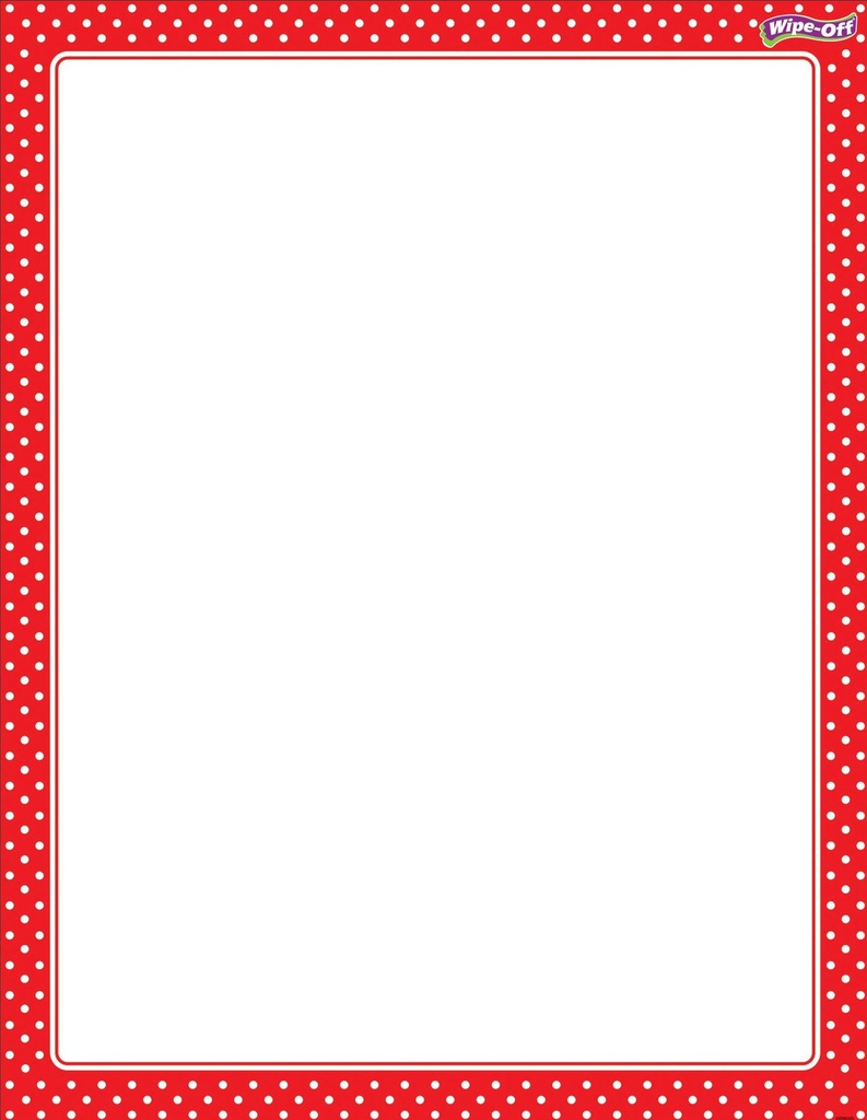 Polka Dots Red Chart Wipe - Off (55cmx 43cm)
