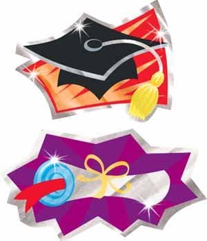 Graduation Time Foil Bright Stickers (2 Sheets)
