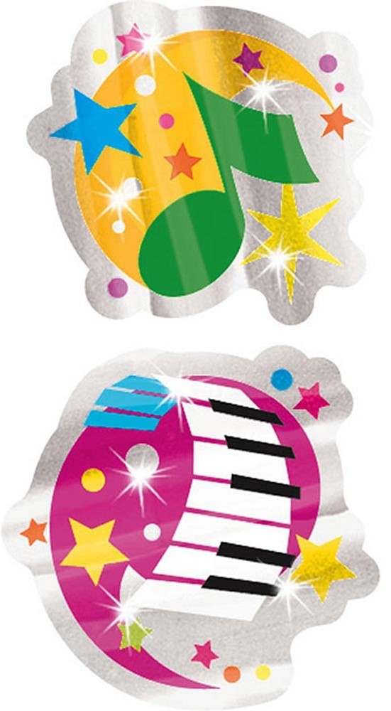 Music Marvels Foil Bright Stickers (2 Sheets) (3cm)