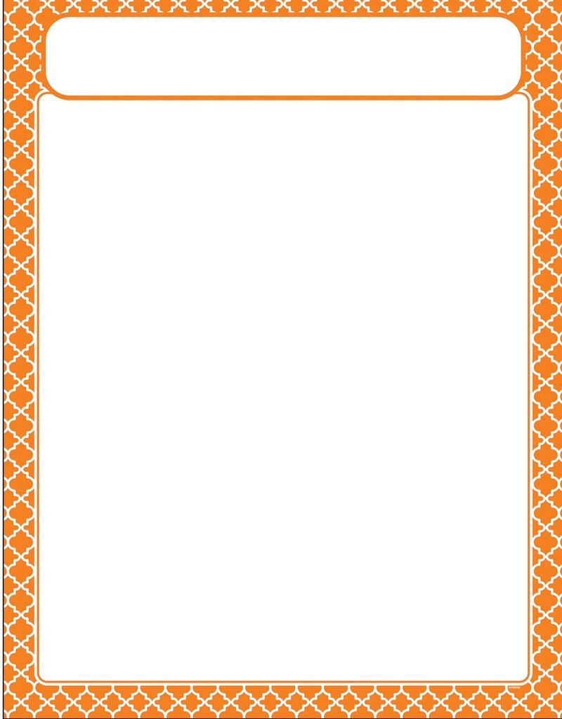 Moroccan Orange Chart (55cmx 43cm)