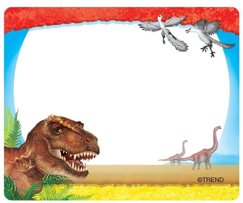 Discovering Dinosaurs Nametags Labels Self-Adhesive (6.5cm)   (36 pcs)