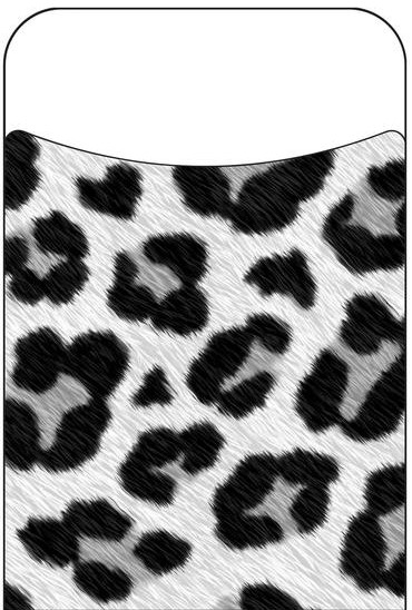 Leopard White (8.8cm x 13.3cm)     (40 pockets)