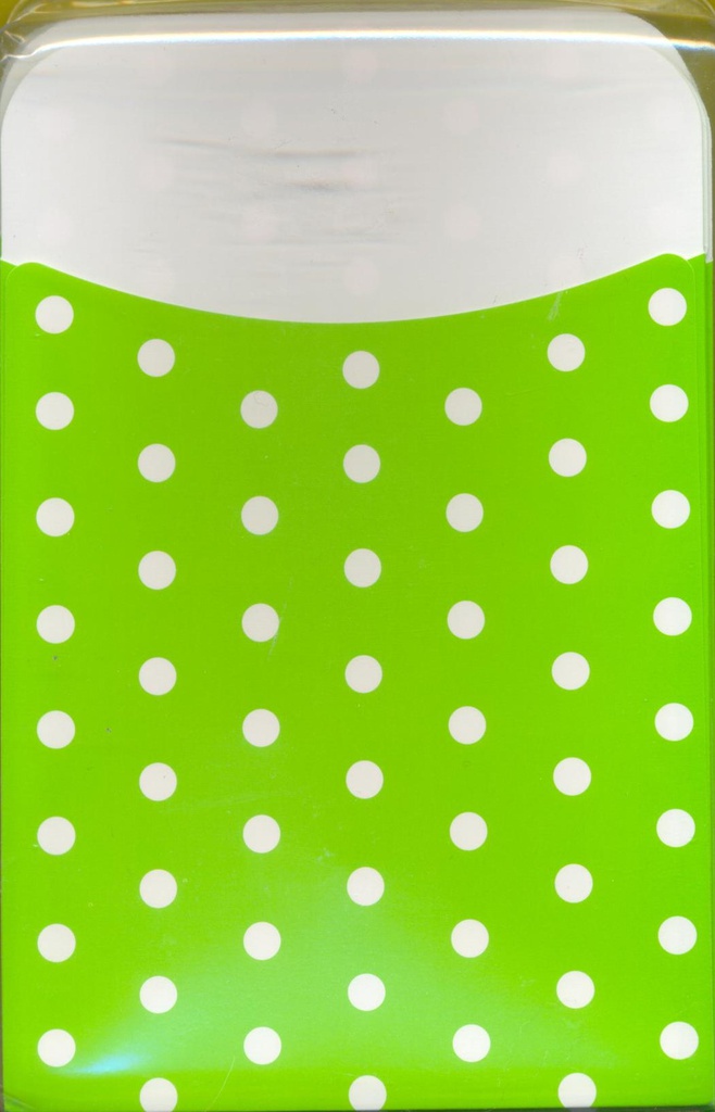 Polka Dots Lime (8.8cm x 13.3cm)   (40 pockets)
