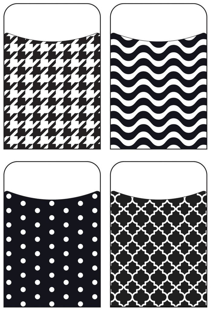 Black &amp; White 4 Designs (8.8 x 13.3cm)   (40 pockets)