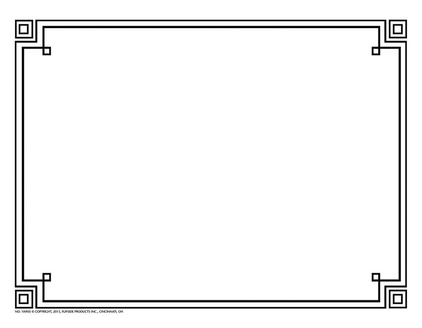 Four Square Black - Border Paper (21.5cmx 28cm)(50 pk)