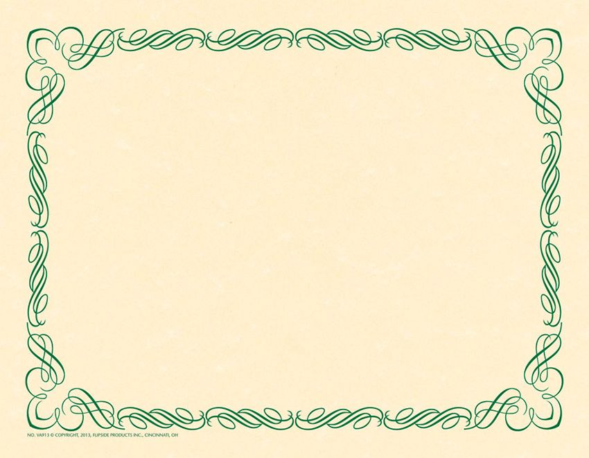 Arabesque Green - Border Paper (21.5cm x 28cm)(50/pk)