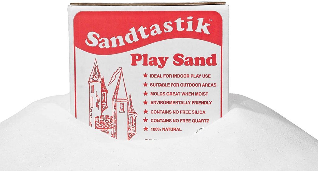 Sandtastik Sparkling White Play Sand, 25 Pounds (11.3kg)