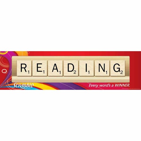 Scrabble Reading Classroom Banner (4ft=121.9cm)