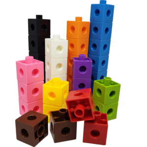 Connecting Cubes Washable Interlocking plastic (100pcs)(3cmx3cm)