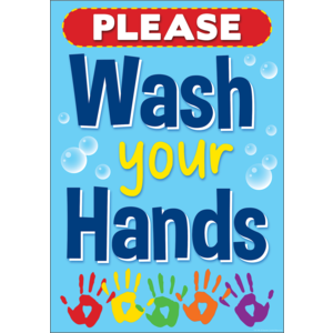 Wash Your Hands Positive Poster 13.3''x19''(33.7cmx48.2cm)