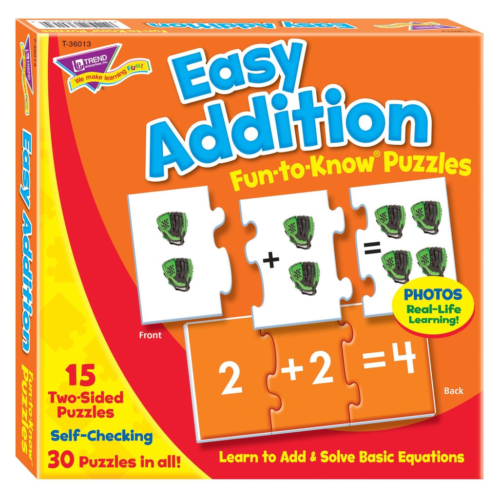 Easy Addition Puzzles (45pcs)