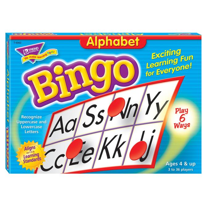 Alphabet Bingo (36 different playing cards)