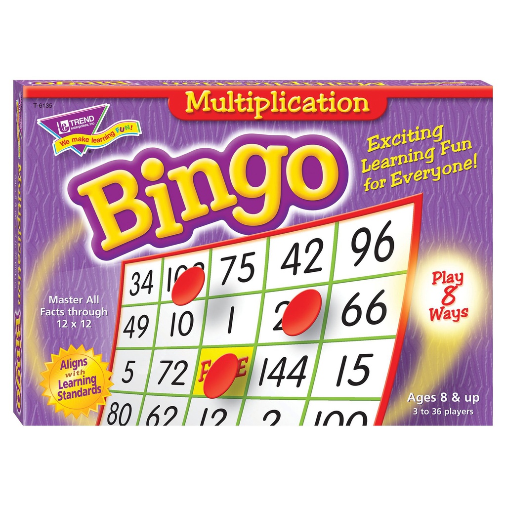 Multiplication Bingo Age: 8 &amp; up  (2-36 players) (36cards)