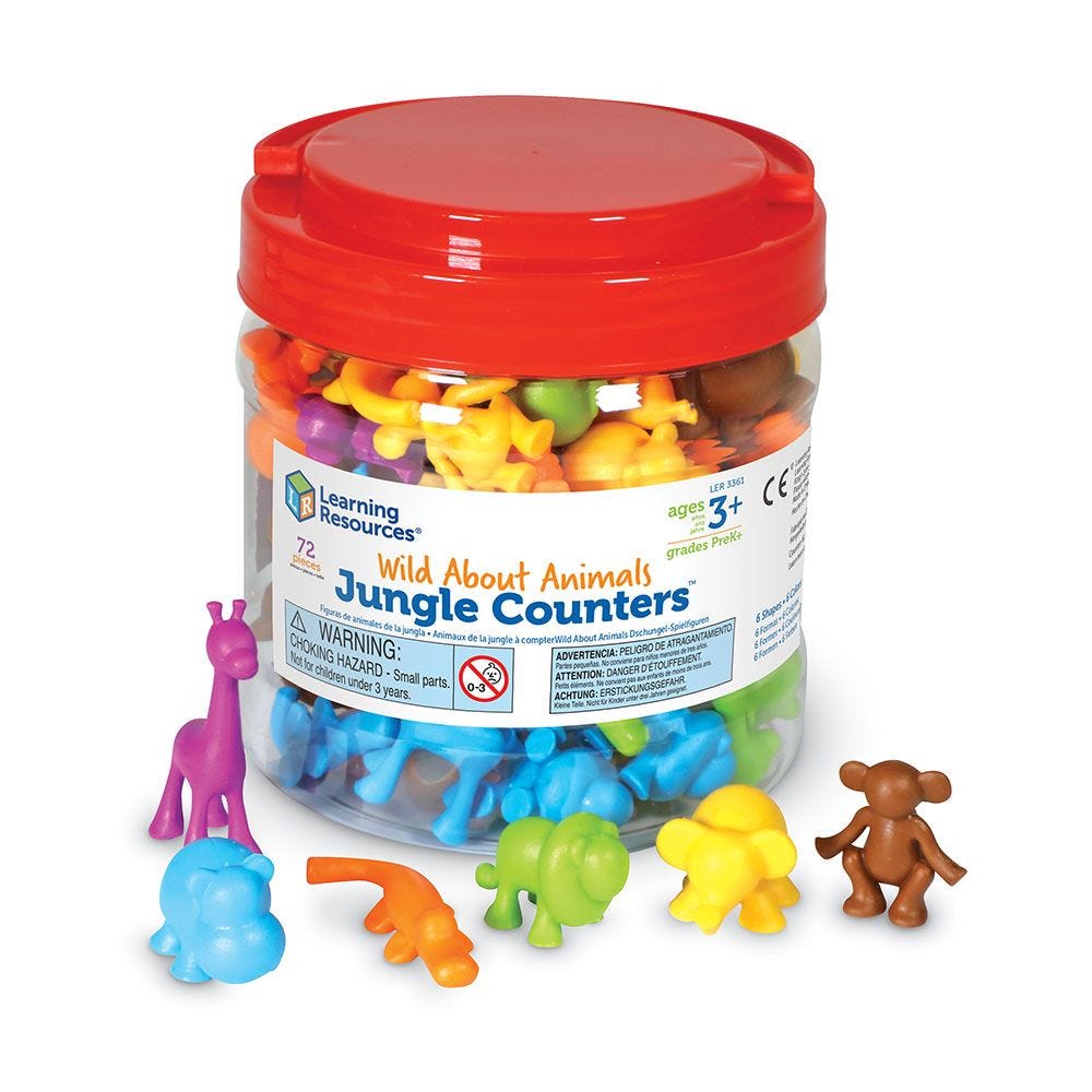 Wild About Animals Jungle Counters (72pcs)
