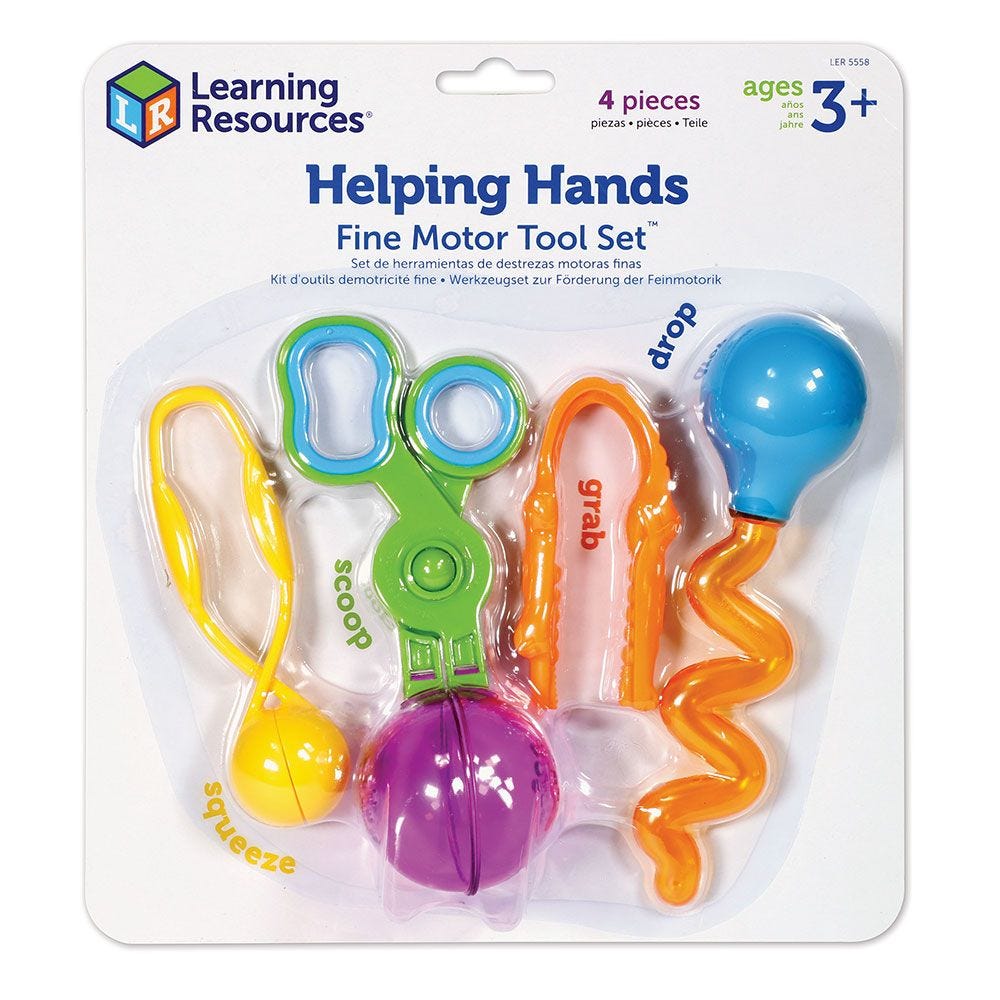 Helping Hands Fine Motor Tool Set Ages:3+ (4pcs)