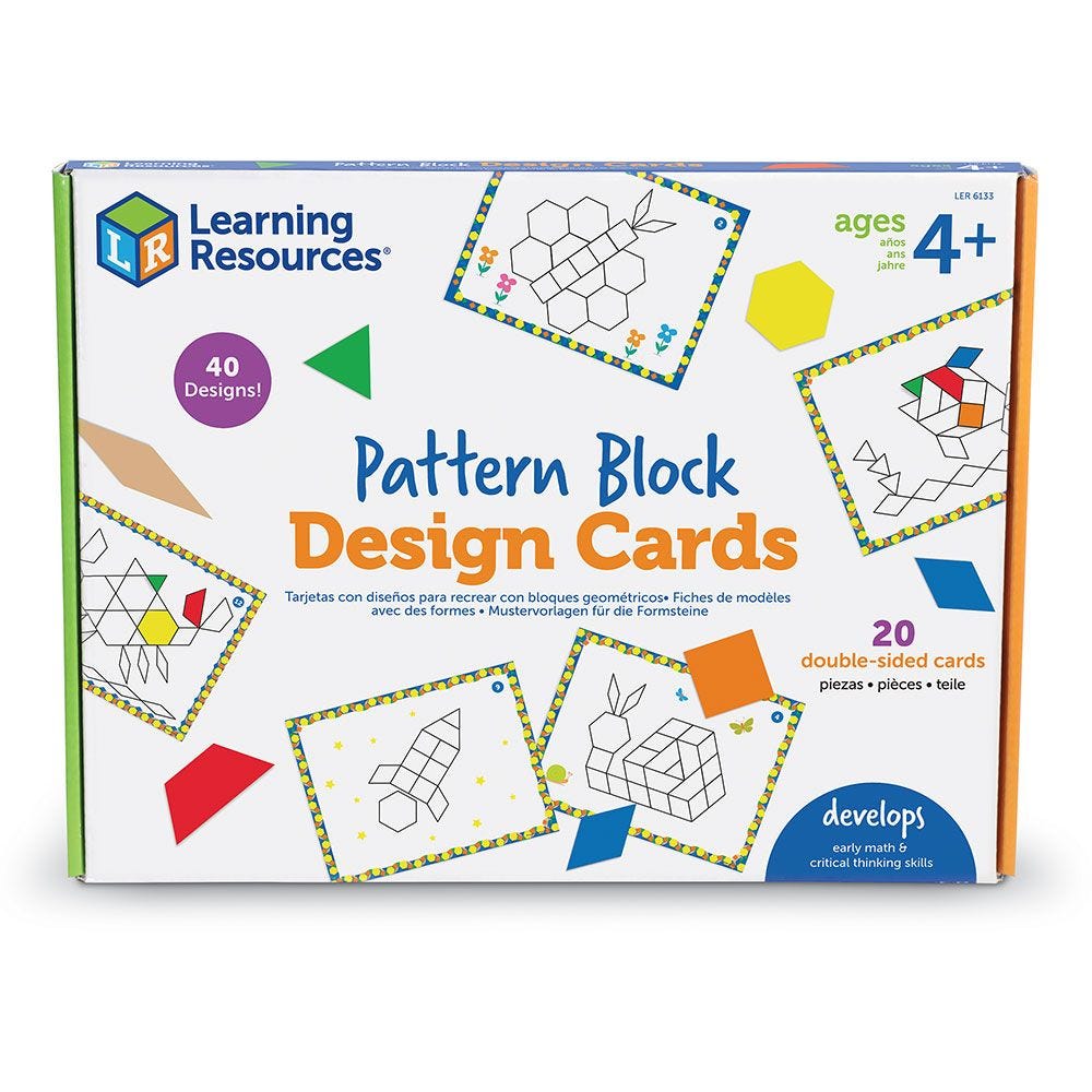 Pattern Block Design Cards (20 double-sided card)