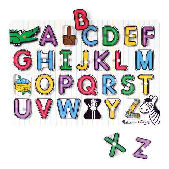 See-Inside Alphabet Peg Puzzle(UpperCase) Ages:3+ (4cmx3cm)