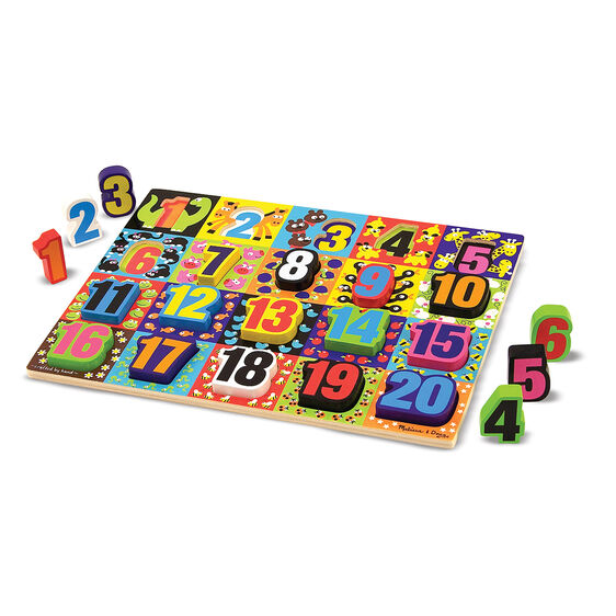 Jumbo Numbers Chunky Puzzle Ages:3+ (5.5cmx5.5cm)