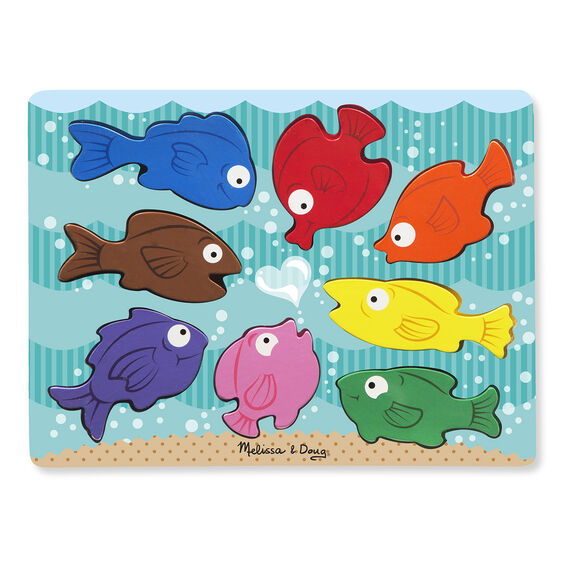 Colorful Fish Chunky Puzzle Age:2+ (8pcs)(6cmx11cm)