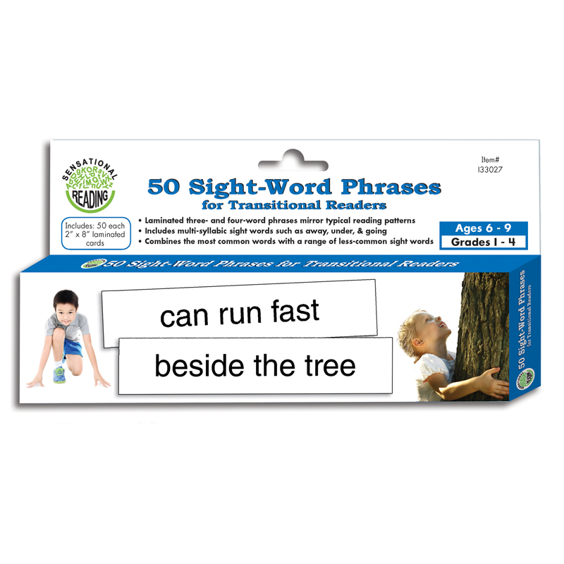 50 Sight Word Phrases For Transitional Readers Gr.1-4 (Ages 6-9)   (5cm x 20.3cm)