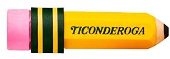 Ticonderoga Pencil-shape Latex-free Eraser-Yellow-Pencil (approx 3&quot;=7.6cm) SINGLE