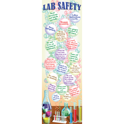 Science Lab Safety Colossal Poster Middle /Upper Grades (5.5ft=167.6cm)