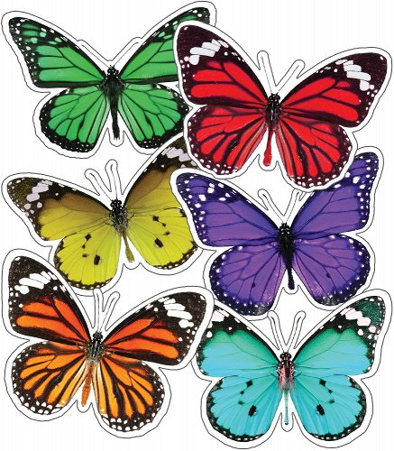 SCHOOLGIRL STYLE  Butterflies Accents 36 pcs (5.5&quot; x 4&quot;=14cm x 10cm)