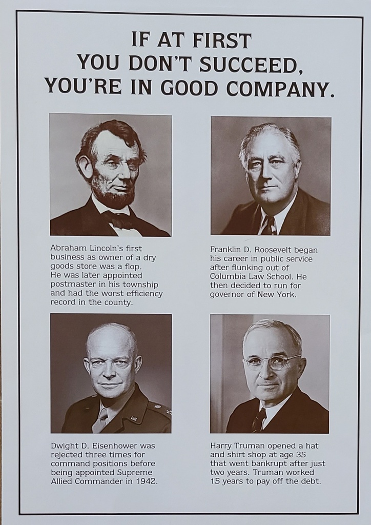 If At First You Don't Succeed ,Good Company.  Poster (48cm x 33.5cm)