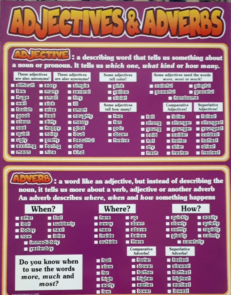 ADJECTIVES &amp; ADVERBS