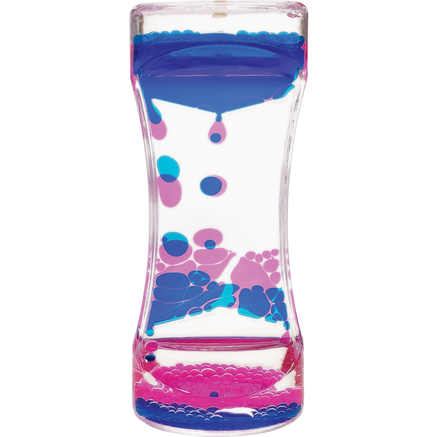 Pink &amp; Blue Liquid Motion Bubbler (2''x5.3'')(5cmx13.4cm)