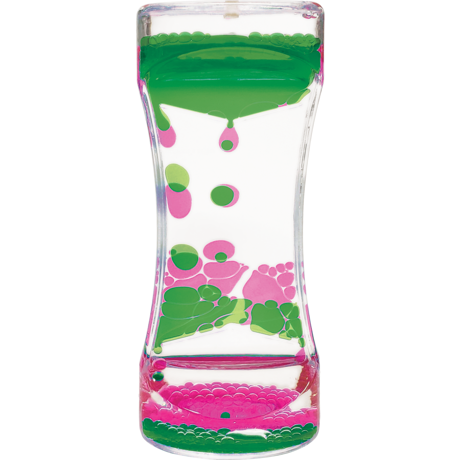 Pink &amp; Green Liquid Motion Bubbler (2''x5.3'')(13.4cmx5cm)