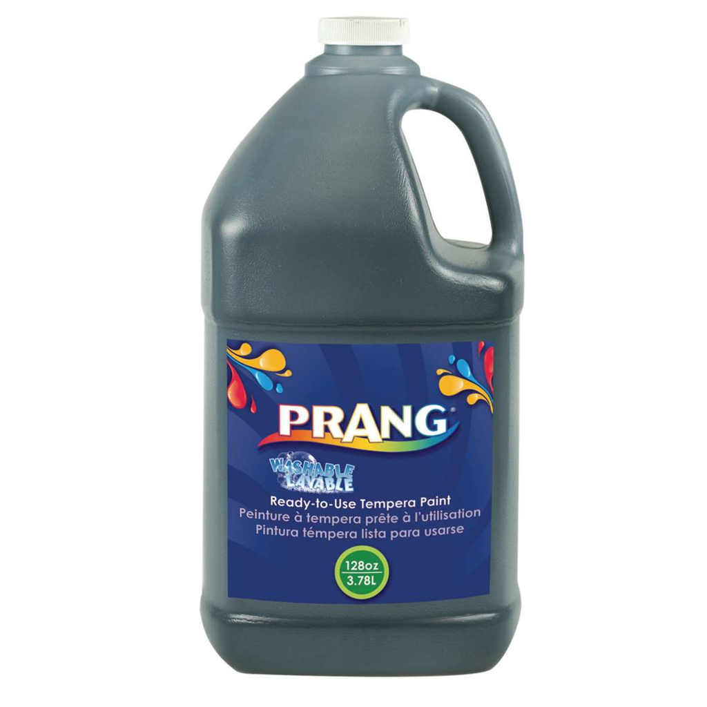 PRANG Washable Ready-to-Use Paint -Gallon (128 oz, 3.79l) BLACK