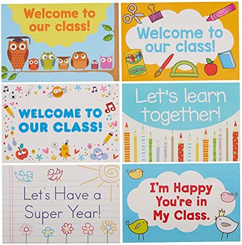 BACK TO SCHOOL POSTCARDS(36 cards 6 ea of 6 designs)