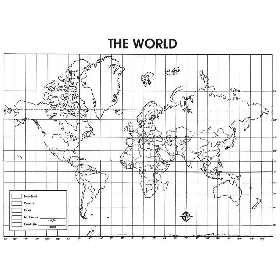The World Map Activity Posters (43cm x 55.9cm) 30 sheets