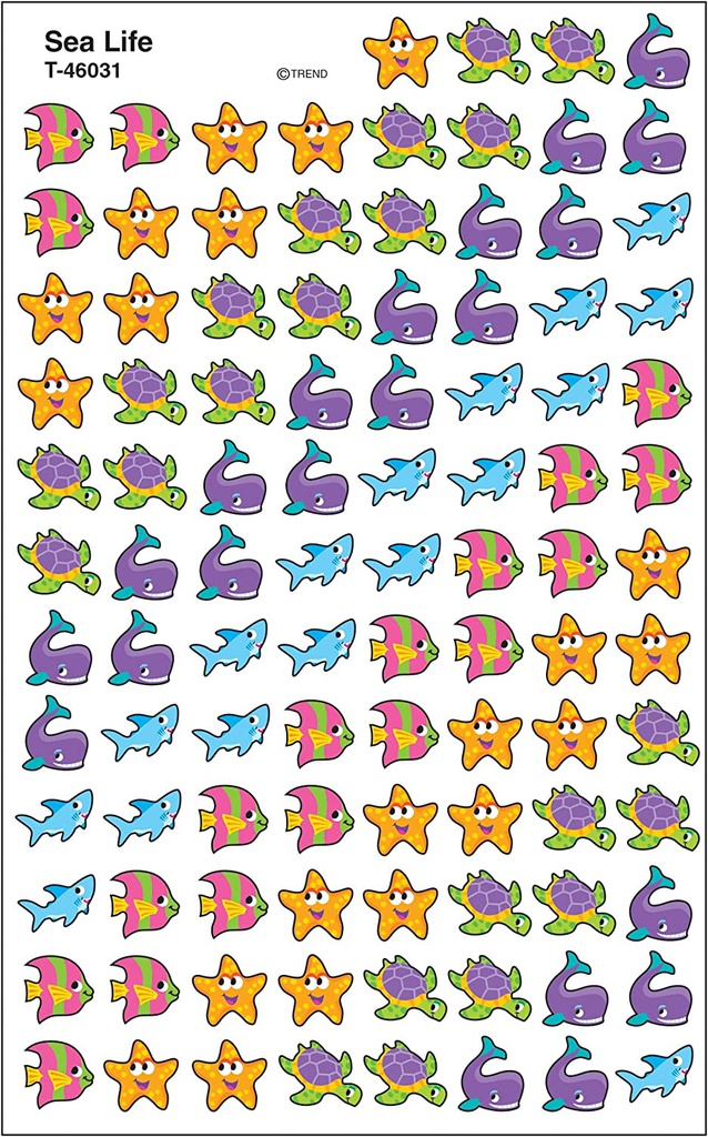 Sea Life  SuperShapes Stickers (800 Stickers)