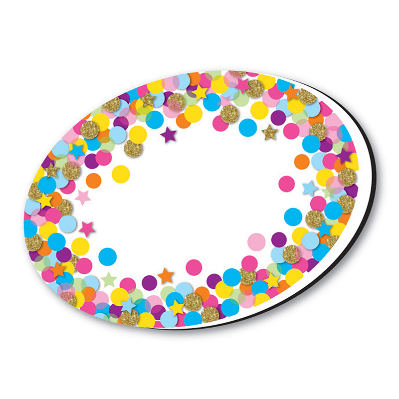 MAGNETIC WHITEBOARD ERASERS CONFETTI OVAL 3.75''(9.5cm)