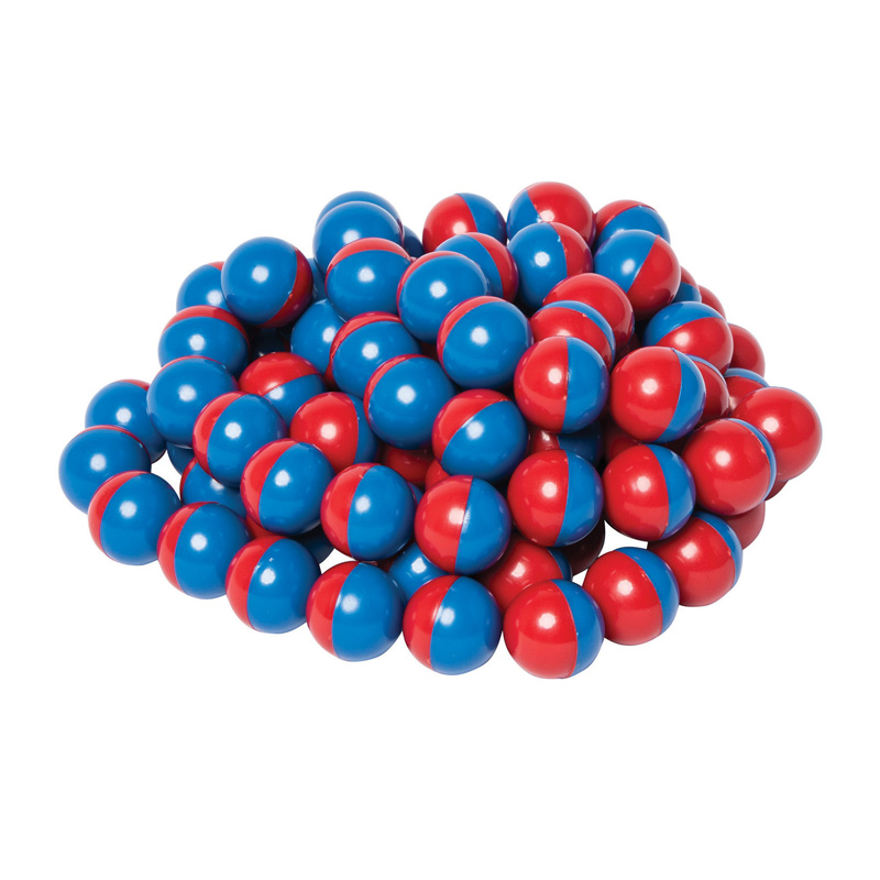 Magnet Marbles - North/South Red/Blue  SINGLE