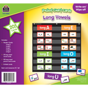 Long Vowels Pocket Chart Cards Write - on/ Wipe - off (205 cards)