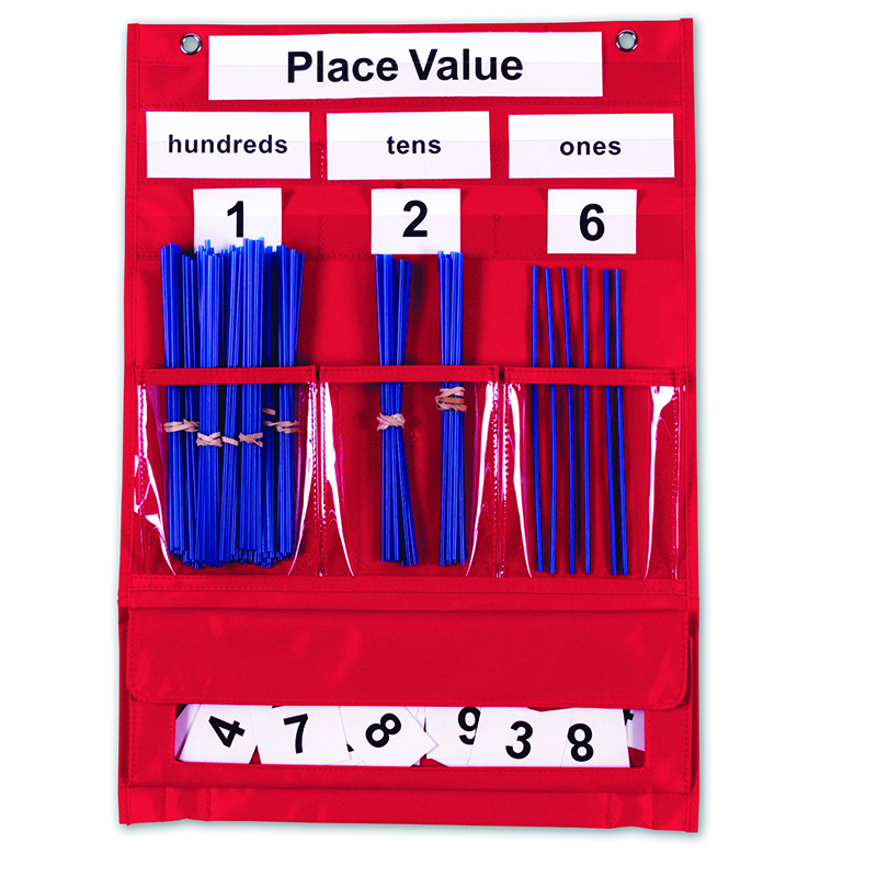 Place Value &amp; Counting POCKET CHART 13&quot; x 18&quot; (33cm x 45.7cm)