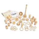 HEURISTIC PLAY STARTER SET (Age: 10 months+) (63 Wooden pcs)