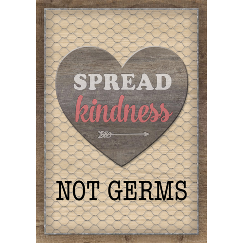 Spread Kindness Not Germs Positive Poster 19&quot;x 13.5&quot; (48cm x 35cm)