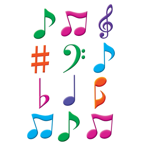 MUSICAL NOTES Mini Accents 36/pack  3&quot; (7.5cm)