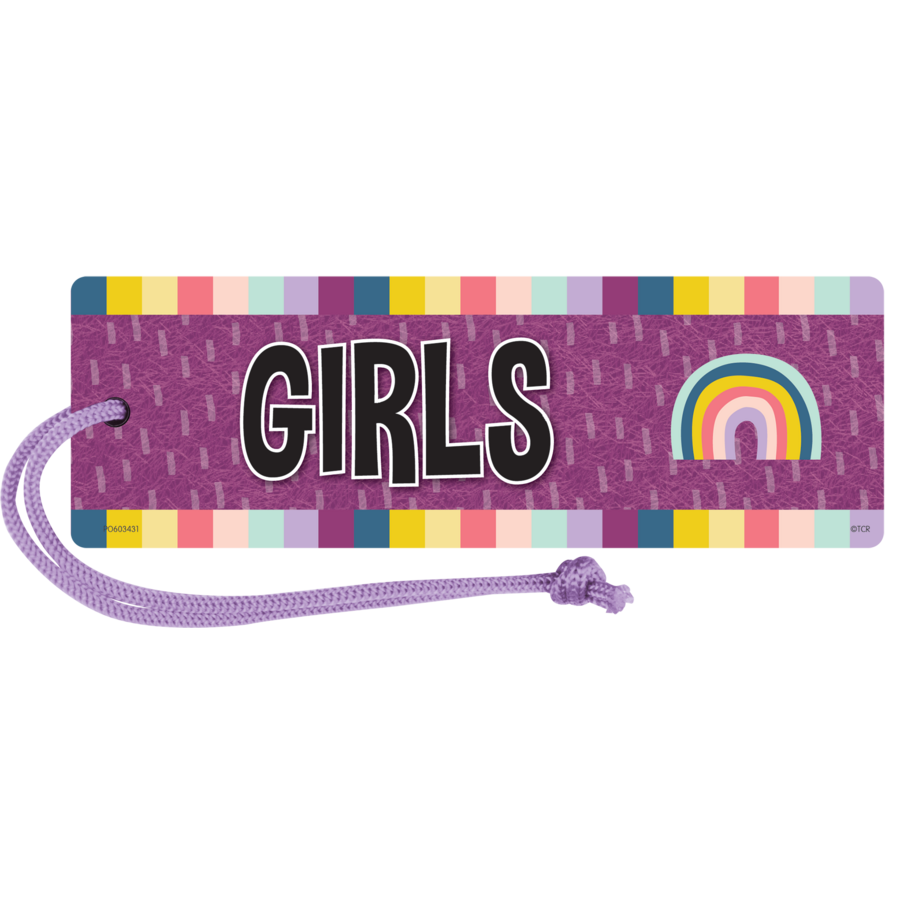 OH HAPPY DAY Magnetic Hall Pass GIRLS (17cmx6cm)